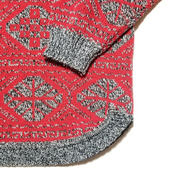 Vtg 90s Erika Mock Neck Holiday Knit Sweater - Picture 7 of 8